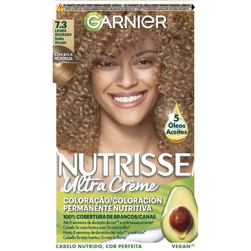 Garnier Nutrisse Louro Dourado Permanente Cor do Cabelo Tonalidade 7,3 , 160 ml