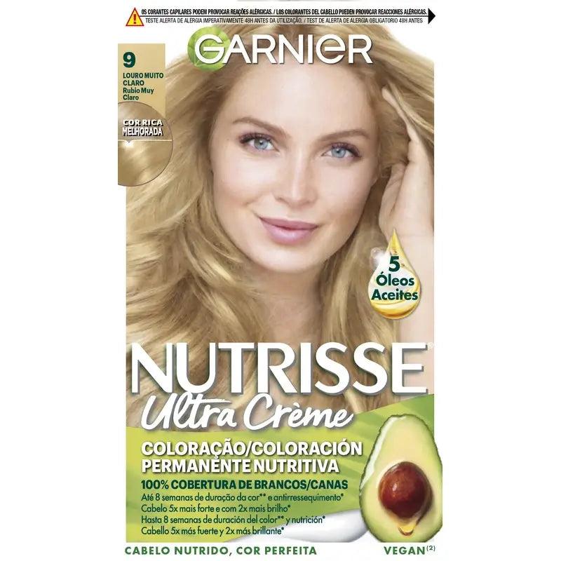 Garnier Nutrisse Louro Muito Claro Coloração Permanente N.º 9 , 160 ml