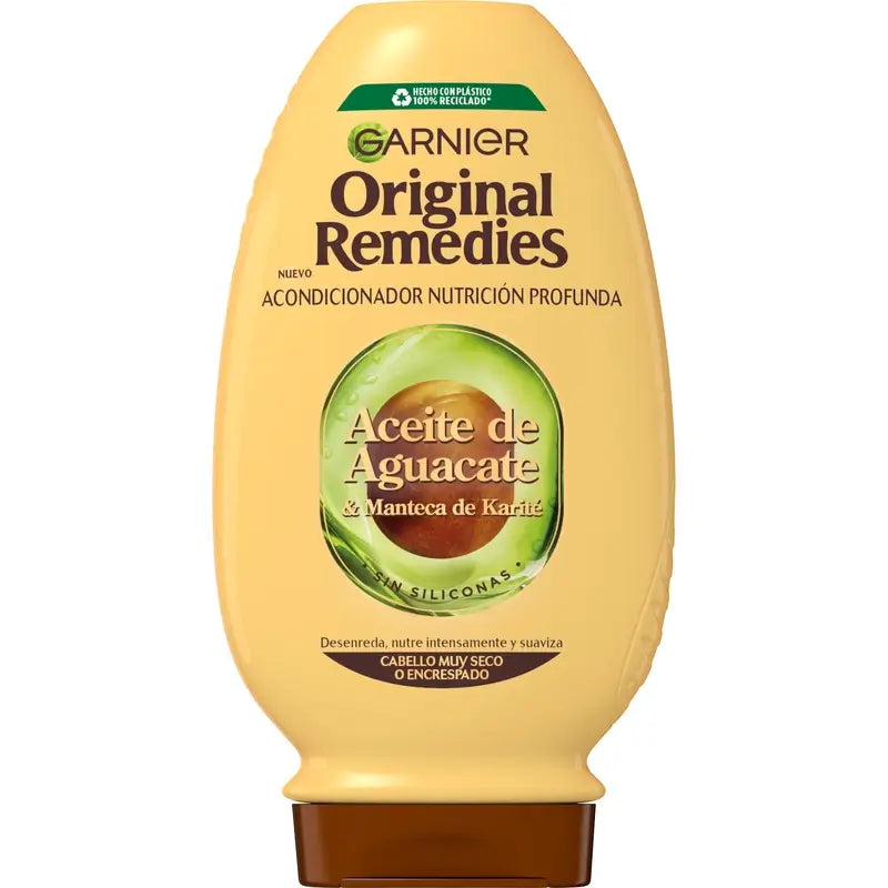 Garnier Original Remedies Óleo de Abacate e Manteiga de Karité Condicionador para Cabelos Encrespados e Irritados , 250 ml
