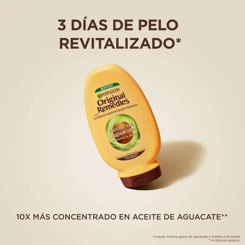 Garnier Original Remedies Óleo de Abacate e Manteiga de Karité Condicionador para Cabelos Encrespados e Irritados , 250 ml