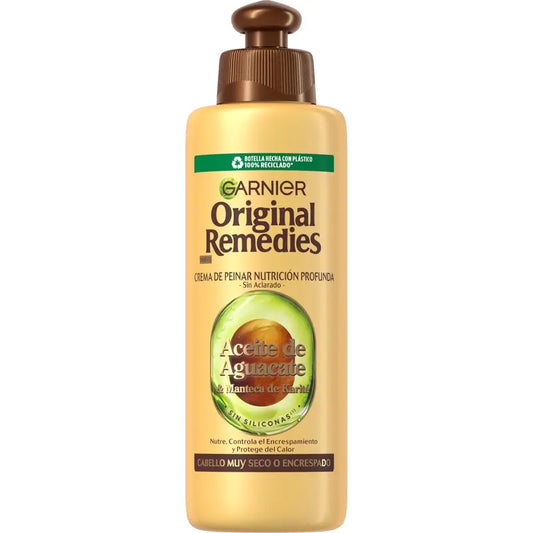 Garnier Original Remedies Óleo de Abacate e Manteiga de Karité para Cabelos Encrespados e Irritados , 200 ml