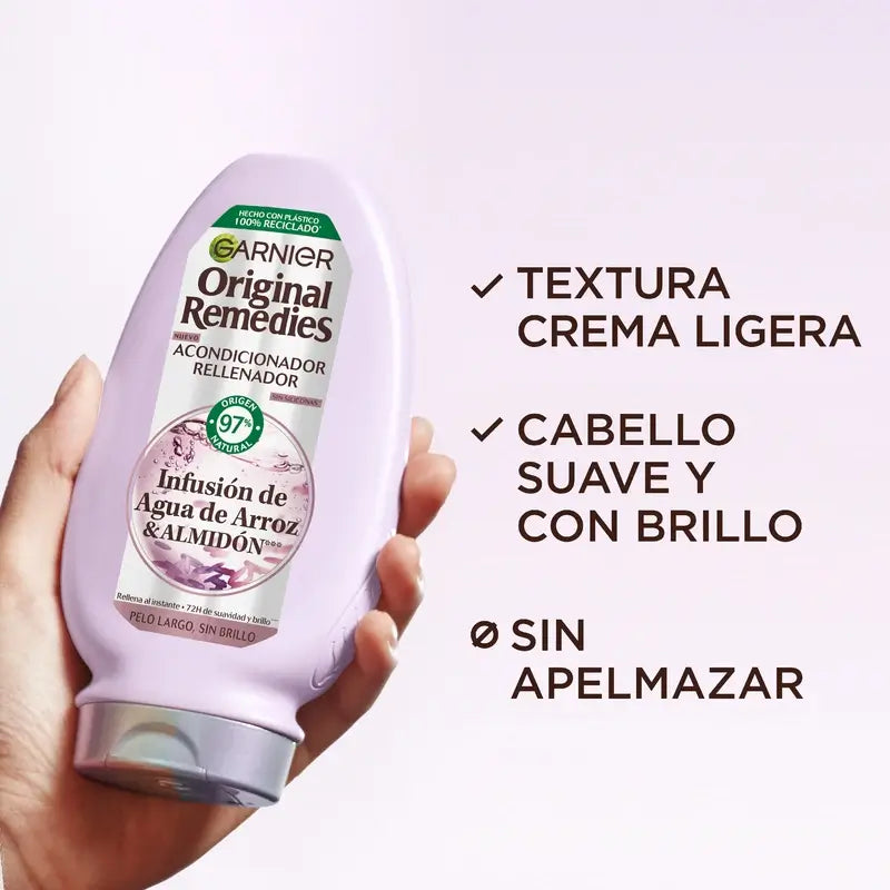 Garnier Original Remedies Água de Arroz e Amido Condicionador, 250 ml