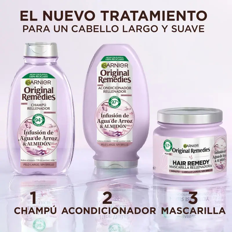 Garnier Original Remedies Água de Arroz e Amido Condicionador, 250 ml