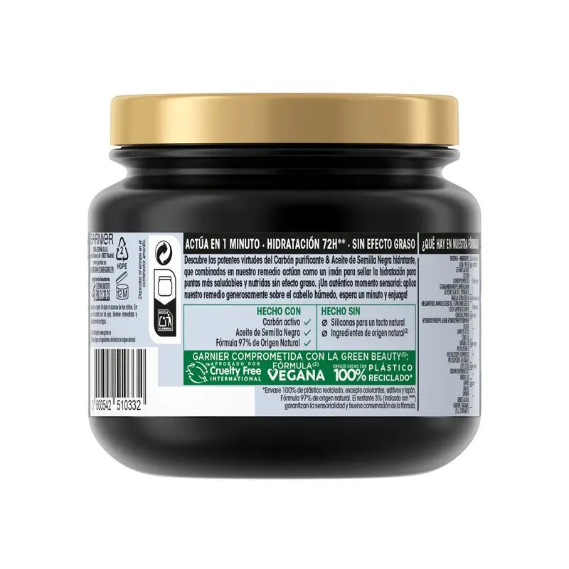Garnier Original Remedies Garnier Original Remedies Máscara Hidratante de Carvão Vegetal Magnético Remédio para o Cabelo