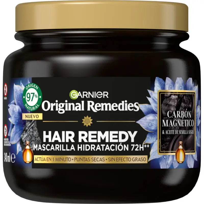 Garnier Original Remedies Garnier Original Remedies Máscara Hidratante de Carvão Vegetal Magnético Remédio para o Cabelo