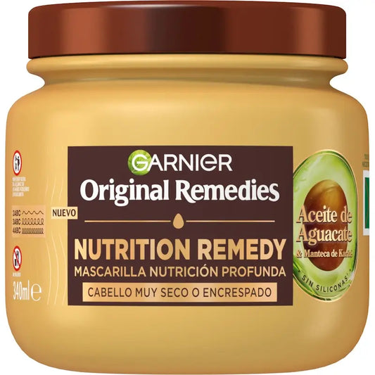 Garnier Original Remedies Ultra Nourishing Hair Remedy Máscara para Cabelos Secos e Encrespados , 340 ml