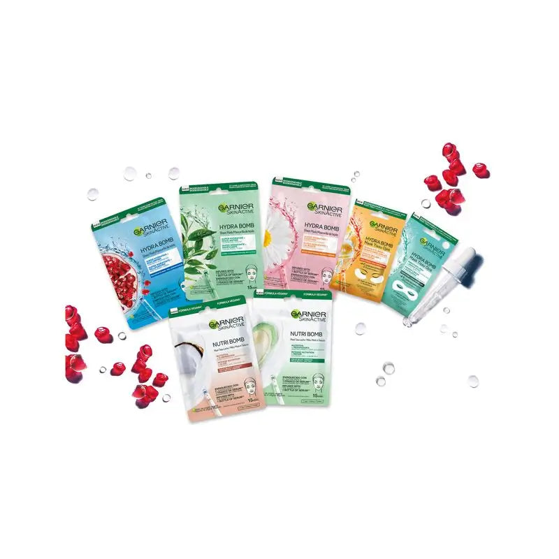 Garnier Skin Active Nutri Bomb Milky Mask Máscara Reparadora Tissu para peles secas e tensas