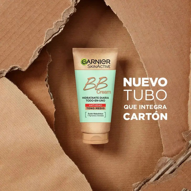 Garnier Skinactive Bb Creme Anti-Idade Tom Médio. Hidratante Tudo Em Um Com Cor Spf15, 50Ml