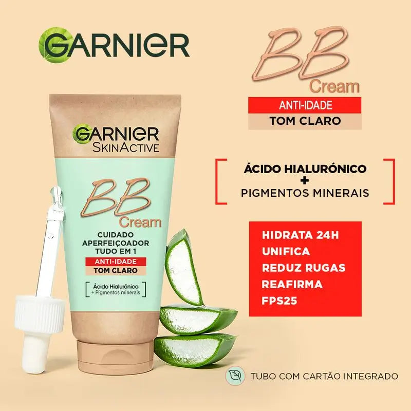 Garnier Skinactive Bb Creme Anti-Idade Tom Médio. Hidratante Tudo Em Um Com Cor Spf15, 50Ml