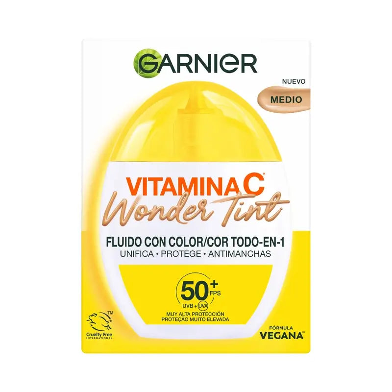 Garnier Proteção Diária Uv Vitamina C Matiz Maravilhosa Spf50+, Tom Médio , 40 ml