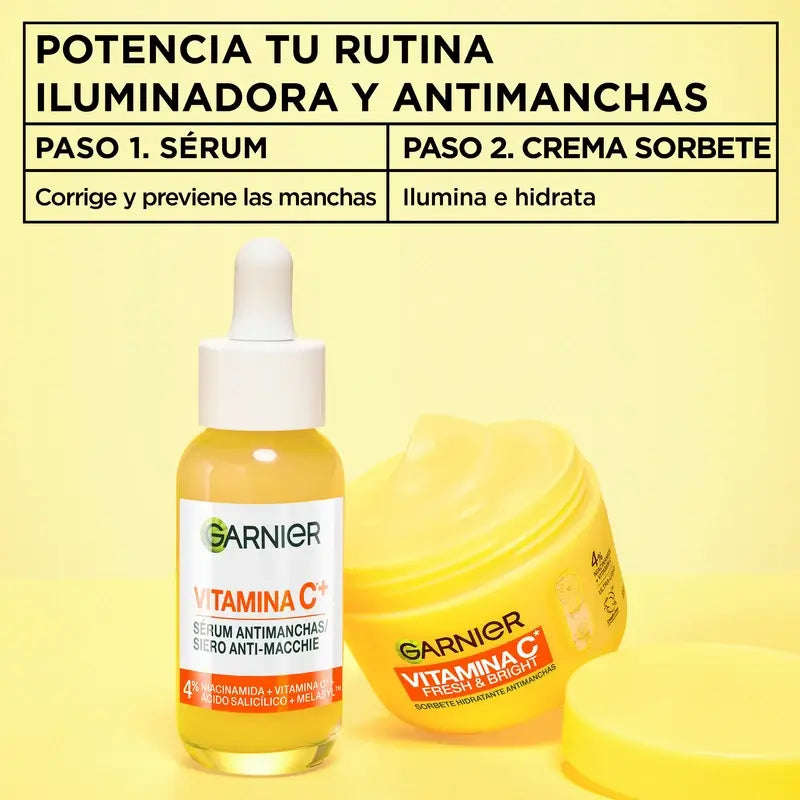 Garnier Vitamin C Fresh & Bright Anti-Blemish Creme Sorbet Hidratante, 85 ml