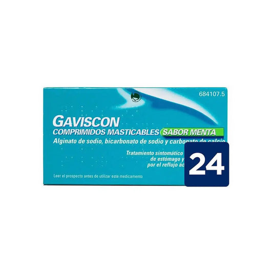 Gaviscon 24 comprimidos mastigáveis com sabor a menta