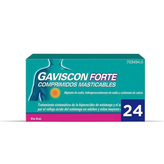 Gaviscon Forte, 24 comprimidos para mastigar
