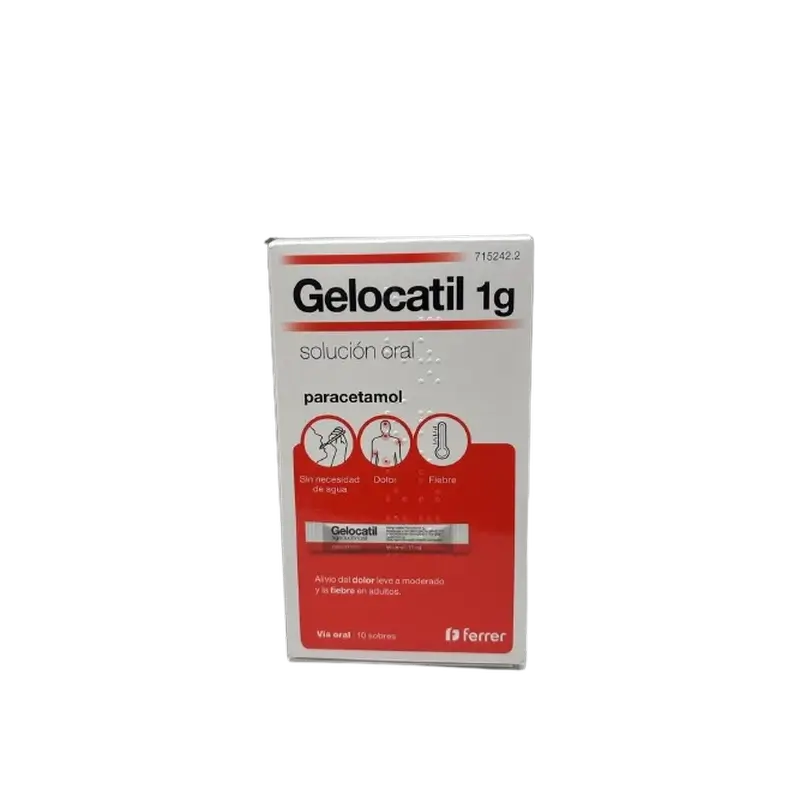 Gelocatil 1g Solução Oral, 10 Saquetas