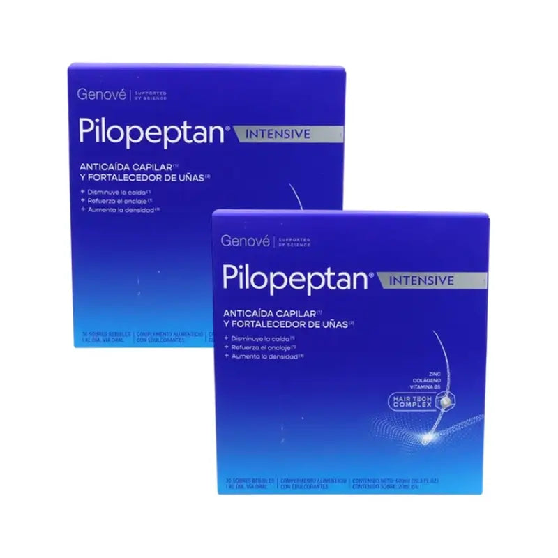Genové Pilopeptan Intensive, embalagem de 2 x 30 saquetas