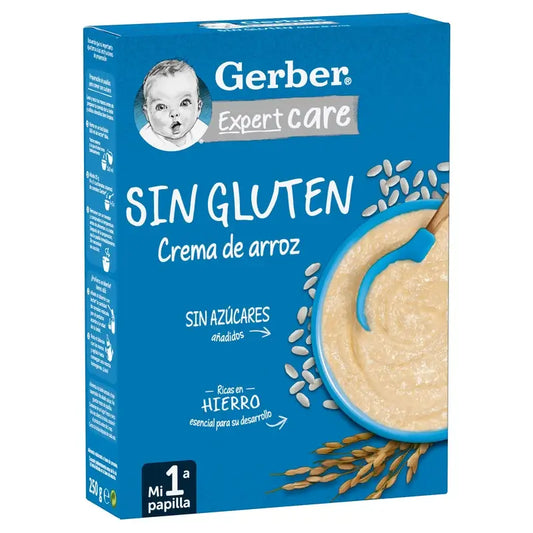 GERBER Creme de cereais de arroz sem glúten 250g