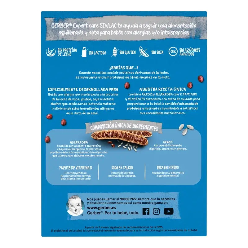 Gerber Papilla Expertcare Sinlac, a partir dos 6 meses, 250 gr