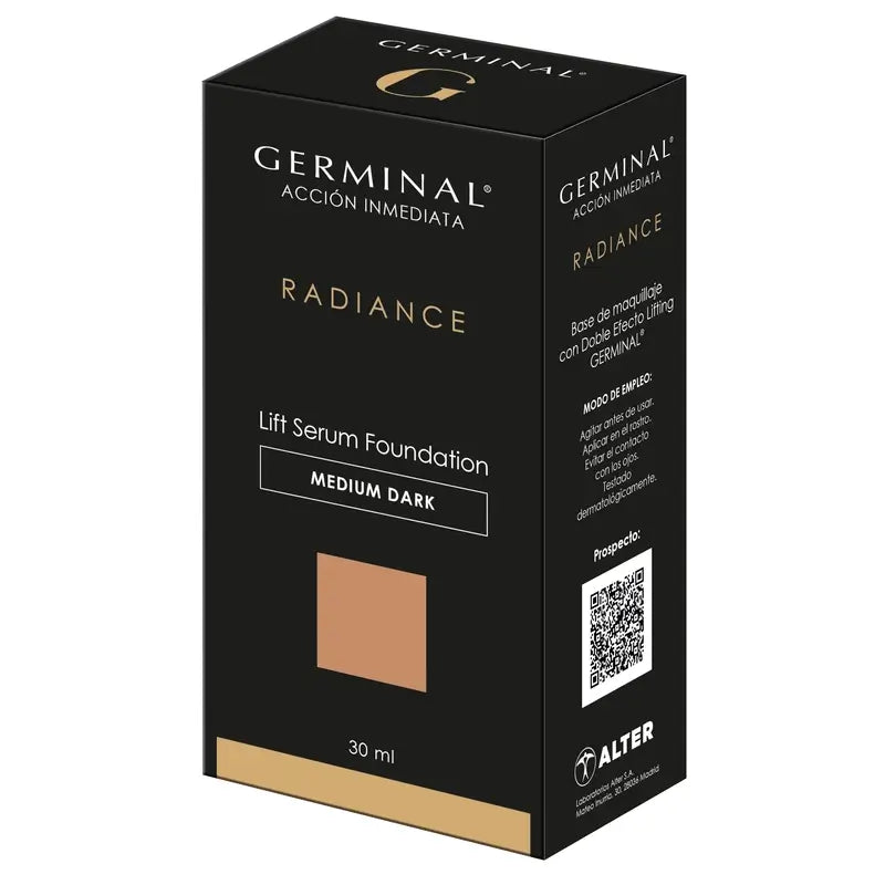 Germinal Makeup Base Lift Serum Foundation Medium Dark 30Ml