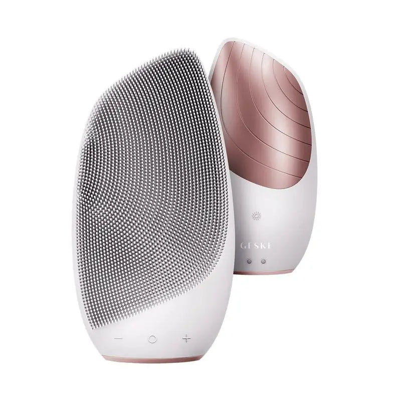 Geske Thermal Sonic Facial Brush - 6 em 1 - Branco Ouro Rosa