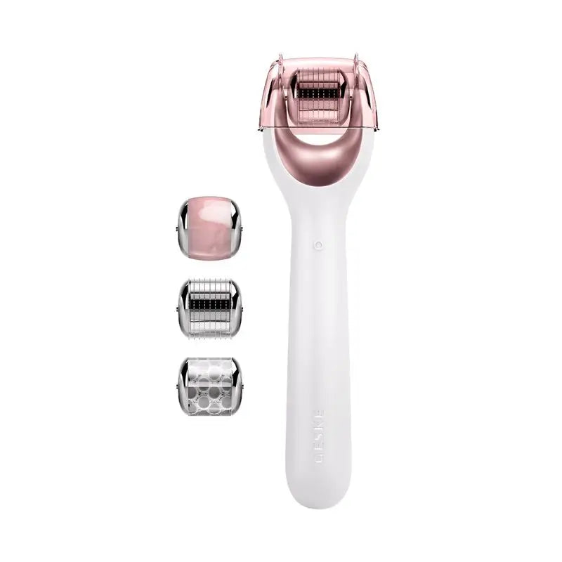 Geske Micro Needle Facial Roller - 9 em 1 - Branco Rosa Ouro