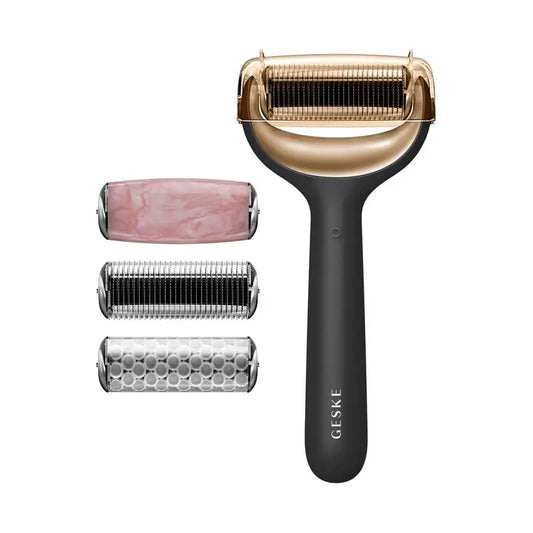 Geske Rolo de microagulhas 9 em 1 para rosto e corpo : Black Gold