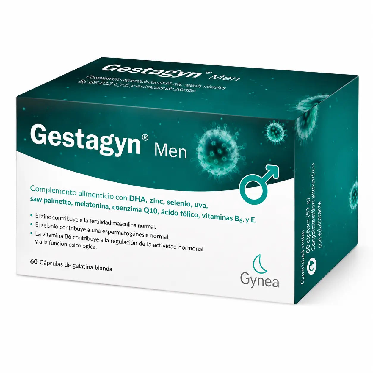 GESTAGYN MEN CÁPSULAS DE GELATINA MOLE 60 CÁPSULAS