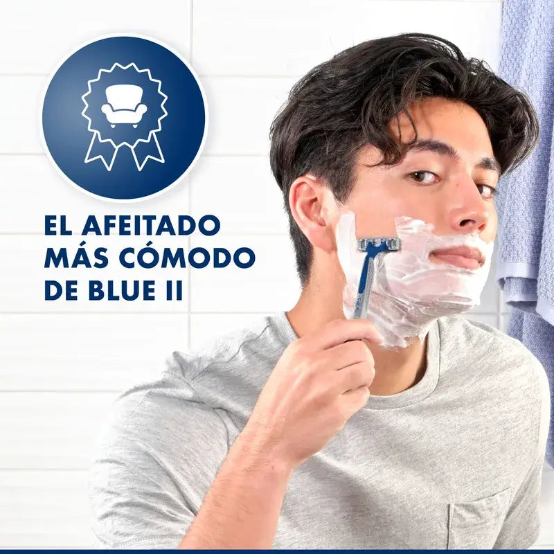 Gillette Blue Ii Max lâminas de barbear descartáveis X10, 2 lâminas gel lubrificante