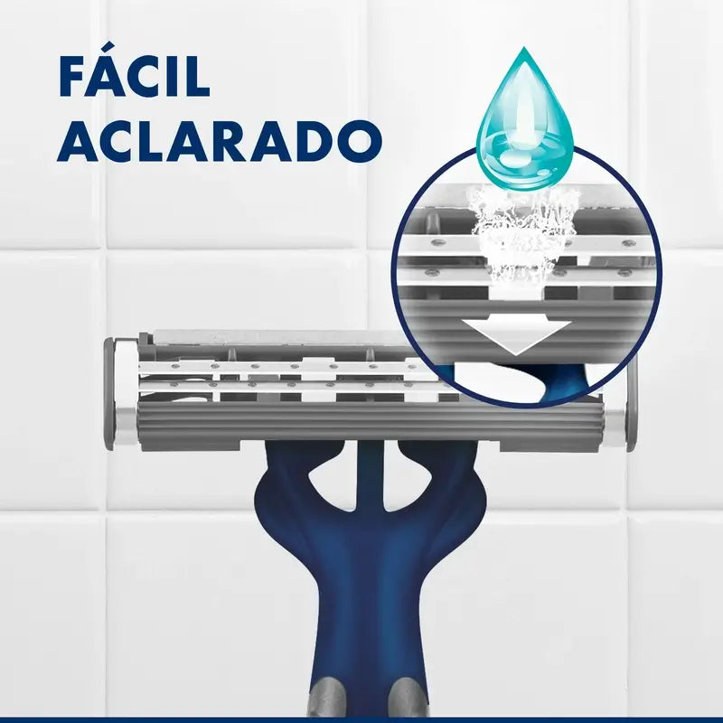 Gillette Blue Ii Max lâminas de barbear descartáveis X10, 2 lâminas gel lubrificante