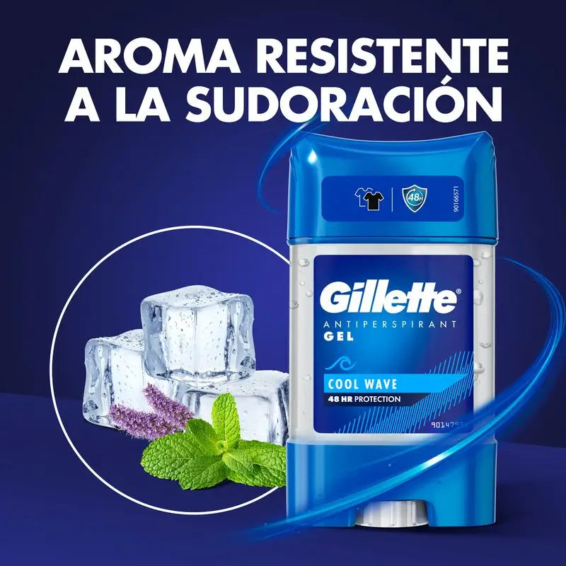 Gillette Clear Desodorizante Gel Anti-transpiração Cool Wave 70M