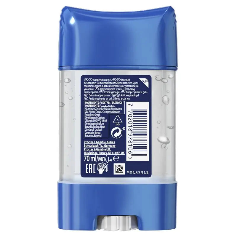 Gillette Clear Desodorizante Gel Antitranspirante Arctic Ice 70Ml