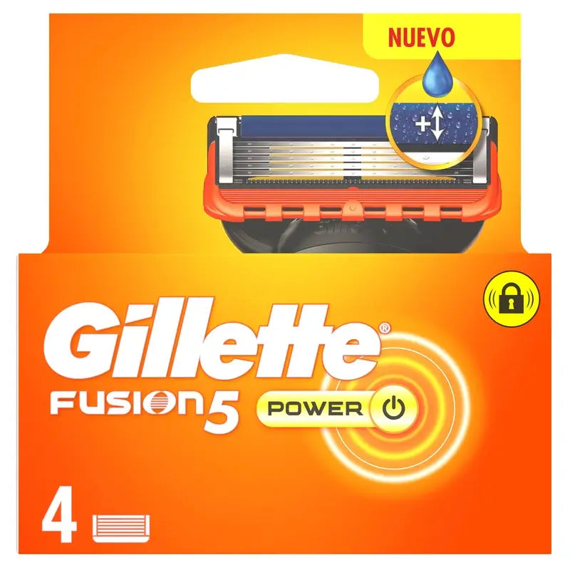 Gillette Fusion5 Power Lâminas de substituição para máquinas de barbear para homem , 4 peças