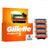 Gillette Fusion5 Proglide 4 Recargas de substituição para lâminas de barbear Fita de gel lubrificante, 4 peças