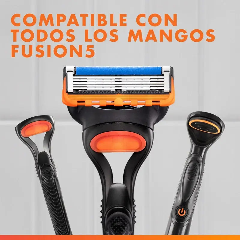 Gillette Fusion5 Proglide 4 Recargas de substituição para lâminas de barbear Fita de gel lubrificante, 4 peças