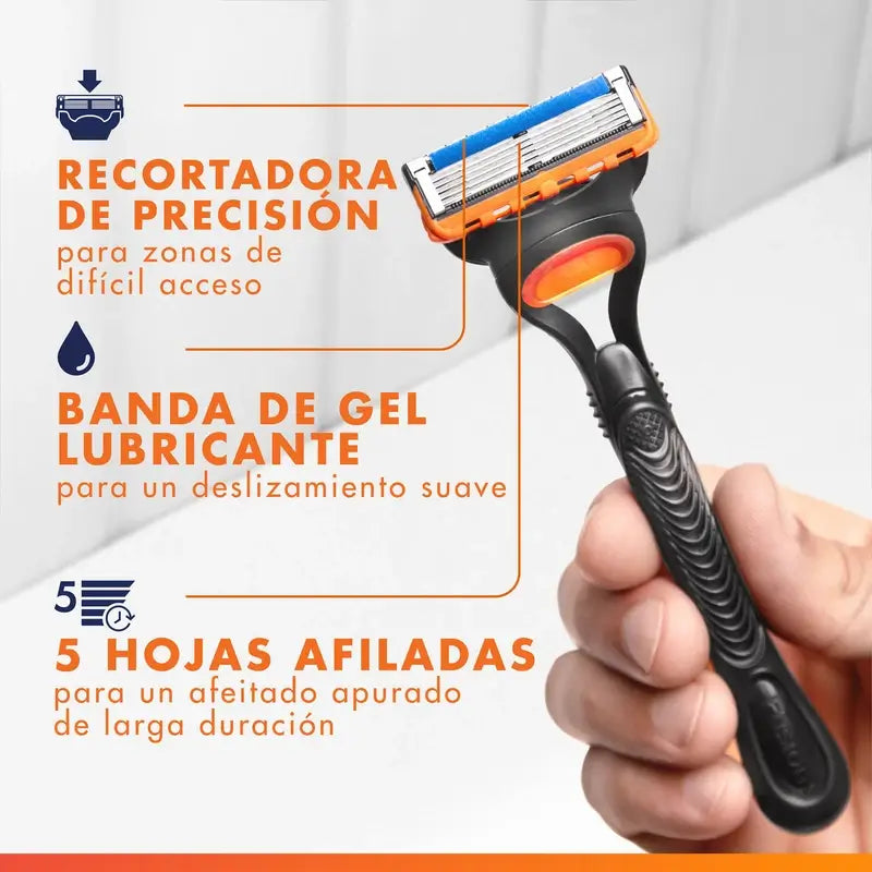 Gillette Fusion5 Proglide 4 Recargas de substituição para lâminas de barbear Fita de gel lubrificante, 4 peças