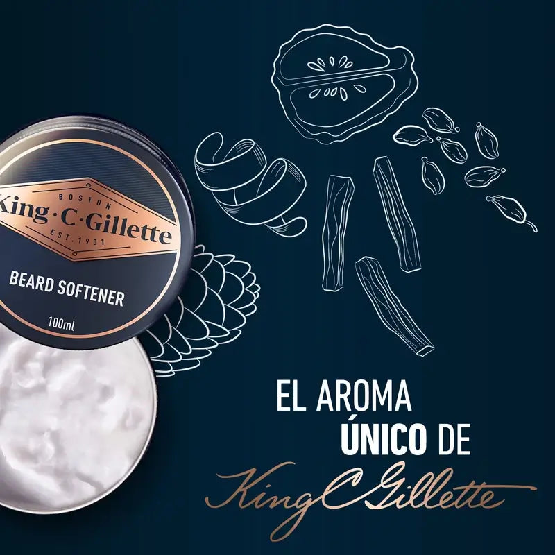 Gillette King C. Bálsamo suave para a barba , 100 ml
