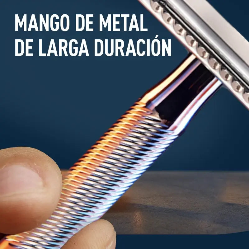 Gillette King C. Lâmina de barbear de dois gumes + 5 lâminas