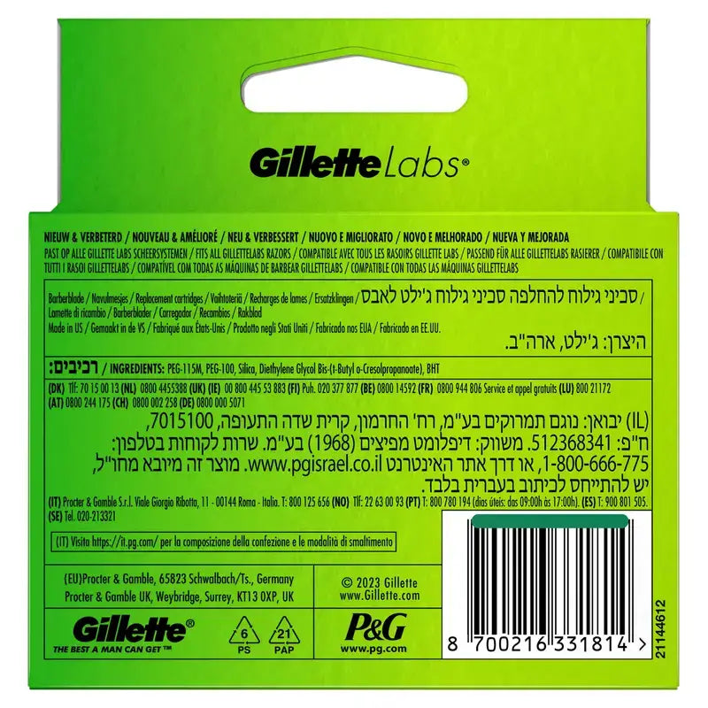 Recargas Gillette Labs , 6 x 2 pcs.
