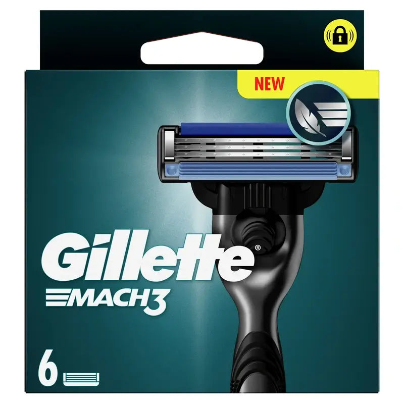 Gillette Mach3 Refil para homem, 6 recargas