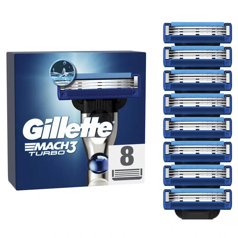 Gillette Mach3 Turbo Men's, 8 Recargas