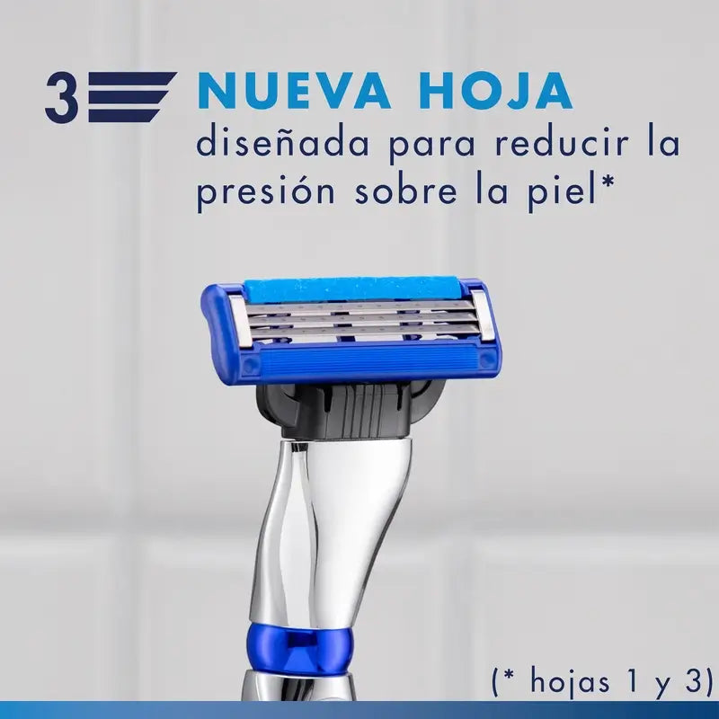 Navalha de barbear para homem Gillette Mach3 Turbo + 2 recargas