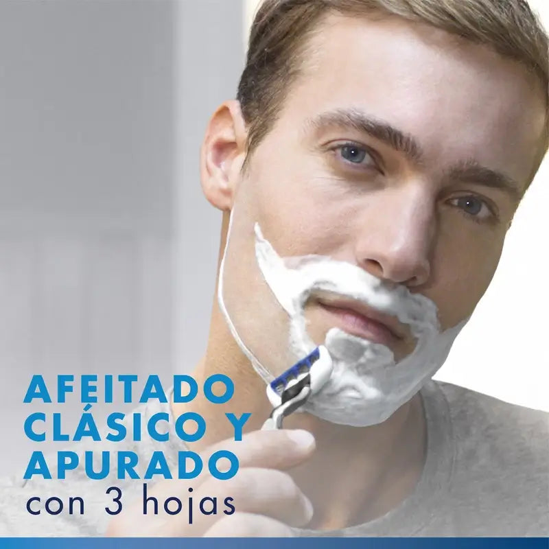 Navalha de barbear para homem Gillette Mach3 Turbo + 2 recargas