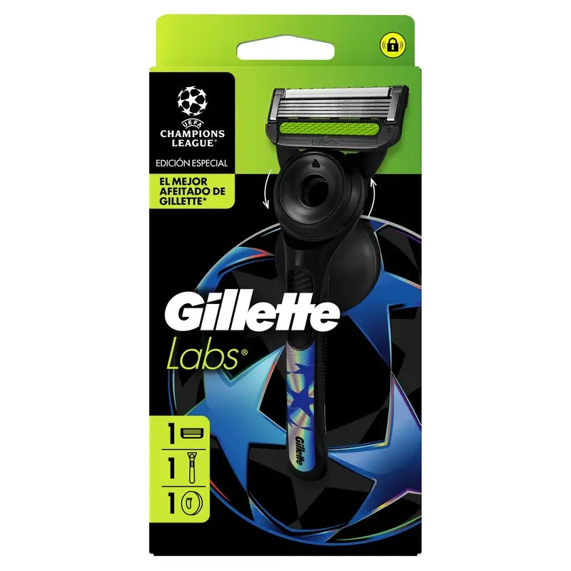 Navalha Gillette Labs com barra esfoliante + 1 recarga e cabide
