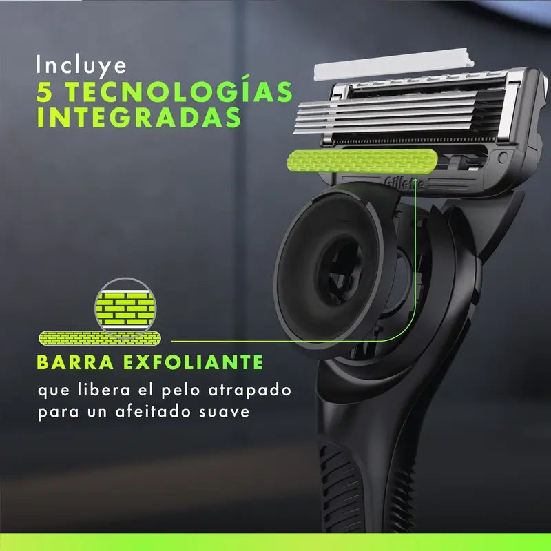 Navalha Gillette Labs com barra esfoliante + 1 recarga e cabide