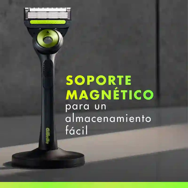 Máquina esfoliante em barra Gillette + 5 recargas + base