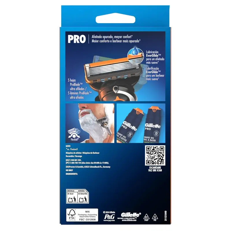 Gillette Proglide Navalha de barbear para homem , 1 cabo + 1 recarga