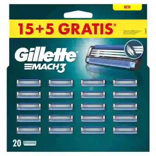 Gillette Mach3 Recarga, 20 Recargas