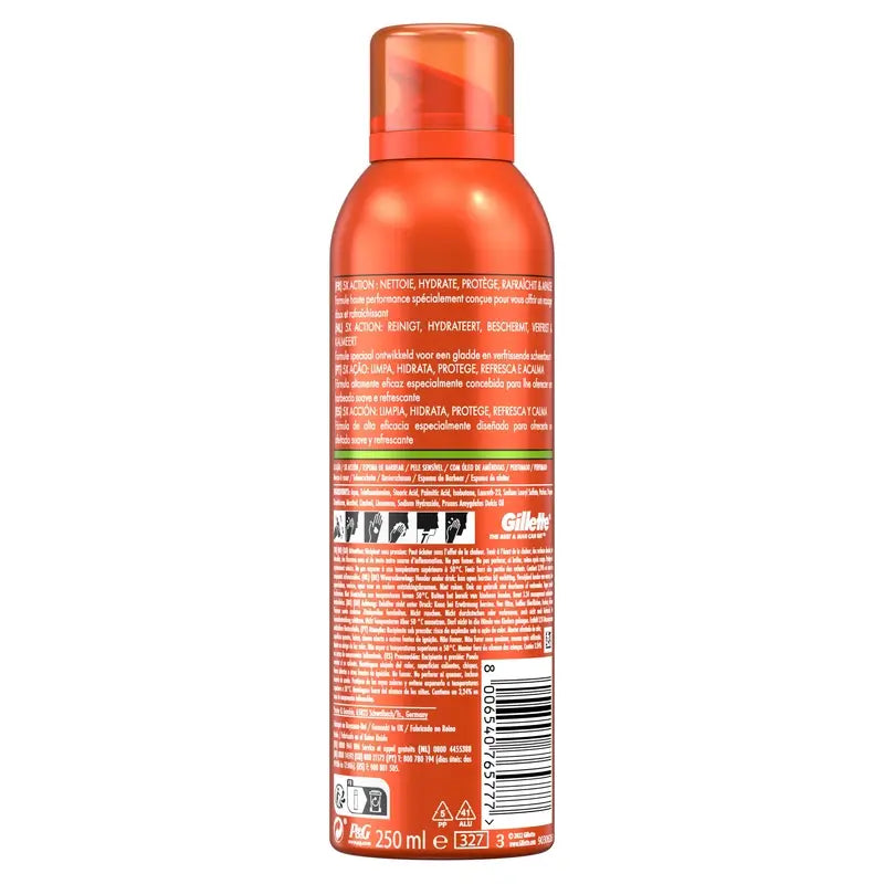Gillette Sensitive Fusion Foam , 250 ml