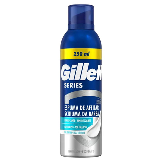 Gillette Series Eucalipto Espuma de Barbear Refrescante , 250 ml