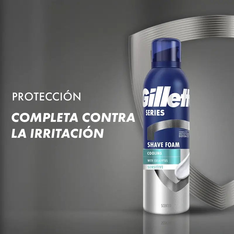 Gillette Series Eucalipto Espuma de Barbear Refrescante , 250 ml