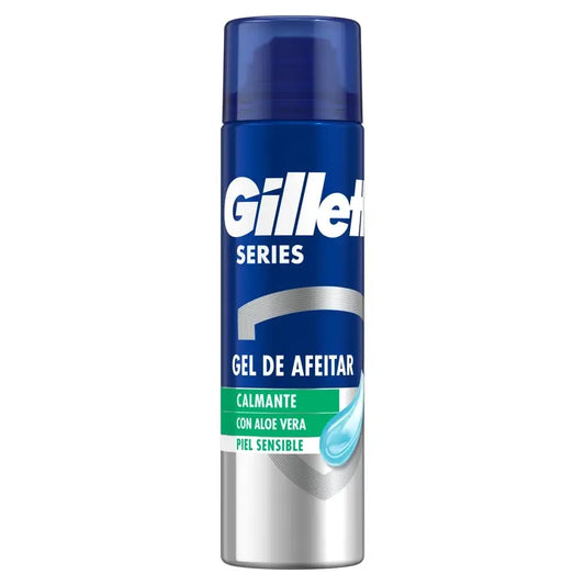 Gillette Series Gel de Barbear Suavizante com Aloé Vera , 200 ml
